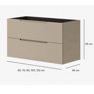 Mueble de baño Kairo suspendido con lavabo porcelánico y 2 cajones - Imagen 15
