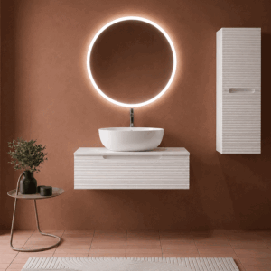 Mueble de baño Miami suspendido con 2 cajones y tapa lacada - Imagen 3