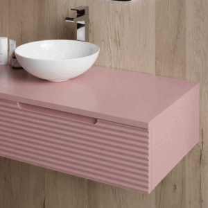 Mueble de baño Miami suspendido con 2 cajones y tapa lacada - Imagen 7