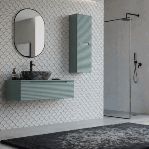 Mueble de baño Miami suspendido con 2 cajones y tapa lacada - Imagen 4