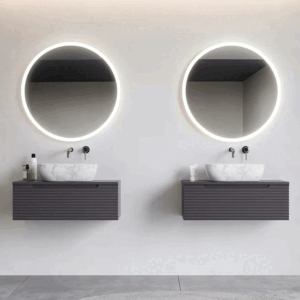Mueble de baño Miami suspendido con 2 cajones y tapa lacada - Imagen 2