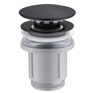 Válvula click-clack de PVC para lavabo, desagüe automático en varios acabados