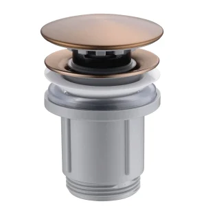 Válvula click-clack de PVC para lavabo, desagüe automático en varios acabados, en oro rosa