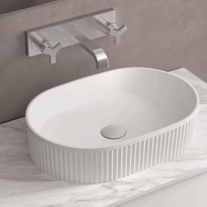 Lavabo sobre encimera Venice de porcelana para baño moderno