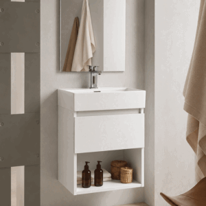 Mueble de Baño Suspendido 50 cm con Lavabo Cerámico - Imagen 2