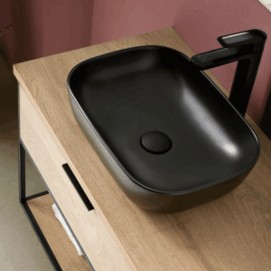 Mueble de baño Estructura suspendido con tapa y lavabo sobre encimera incluido - Imagen 3
