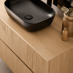 Mueble de baño Etna suspendido de 2 cajones con tapa y lavabo sobre encimera incluido - Imagen 8