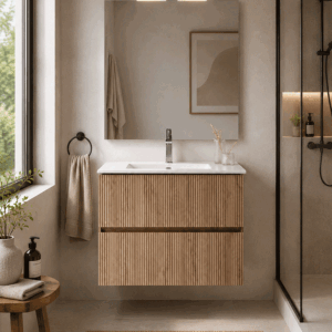 Mueble de baño Etna suspendido con lavabo cerámico integrado - Imagen 3
