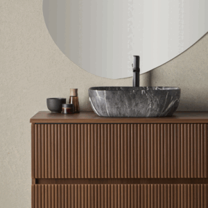 Mueble de baño Etna suspendido de 2 cajones con tapa y lavabo sobre encimera incluido - Imagen 5