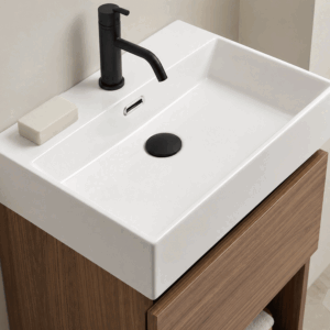 Mueble de Baño Suspendido 50 cm con Lavabo Cerámico - Imagen 4
