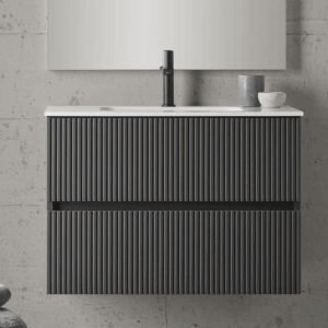 Mueble de baño Etna suspendido con lavabo cerámico integrado - Imagen 4
