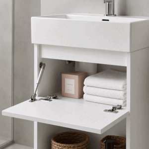 Mueble de Baño Suspendido 50 cm con Lavabo Cerámico - Imagen 5