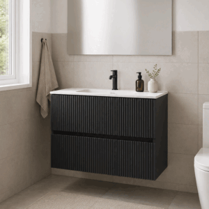 Mueble de baño Etna suspendido con lavabo cerámico integrado - Imagen 7