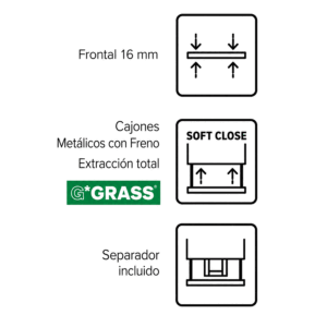 Mueble de baño Estructura suspendido con lavabo cerámico | 60, 80 y 100 cm - Imagen 5