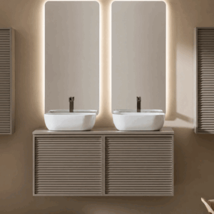 Mueble de baño Zenit suspendido de 1 cajón con lavabo sobre encimera incluido