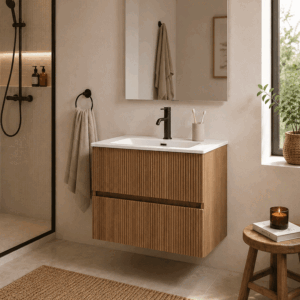 Mueble de baño Etna suspendido con lavabo cerámico integrado - Imagen 9