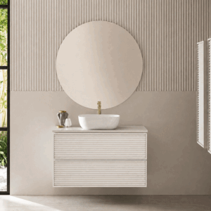 Mueble de baño suspendido Zenit con lavabo sobre encimera incluido | 60, 80 y 100 cm - Imagen 2