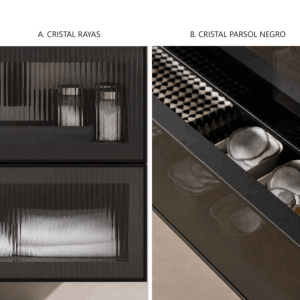 Mueble de saño KOBA suspendido con tapa y lavabo porcelánico incluido - Imagen 5