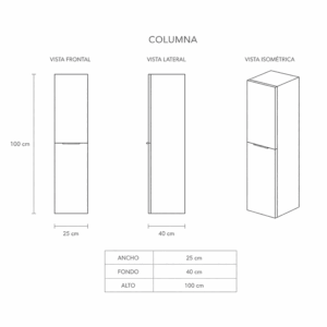 Columna de baño suspendida Ikon con dos puertas - Imagen 7