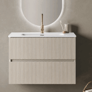 Mueble de baño Etna suspendido con lavabo cerámico integrado - Imagen 8