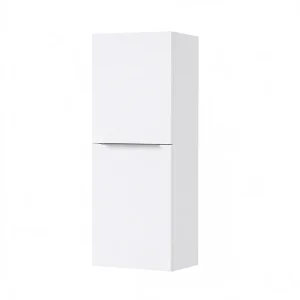 Columna de baño suspendida Ikon con dos puertas, en blanco