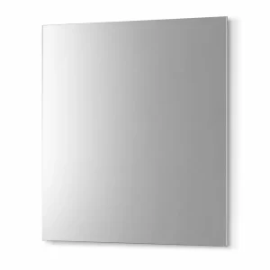 Mueble de baño Ateca suspendido con lavabo de porcelana integrado, detalle del espejo