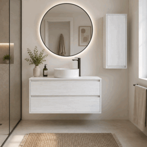 Mueble de baño suspendido Palermo con tapa y lavabo sobre encimera - Imagen 5