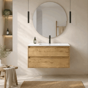 Mueble de baño suspendido Palermo con lavabo porcelánico - Imagen 2