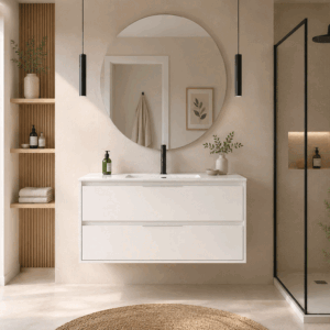 Mueble de baño suspendido Palermo con lavabo porcelánico - Imagen 5