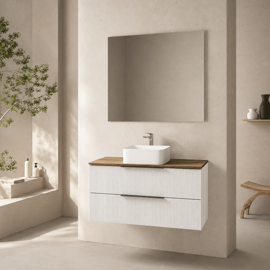 tapa-melamina-blanco Mueble de baño Júpiter con tapa de melamina Roble Ostippo - Imagen 1
